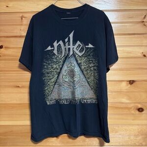 Gildan Nile Band Black Tee What Should Not Be Unearthed Tour 2017 Large